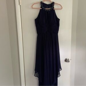 midnight blue Eliza J prom dress